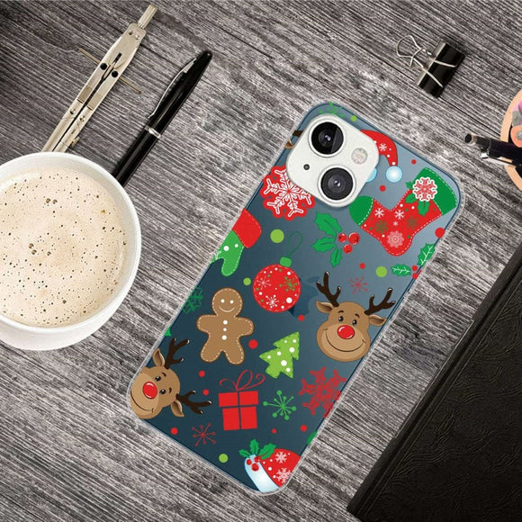 iPhone 14 Plus Fleksibelt Plast Jule Cover - Juledekorationer