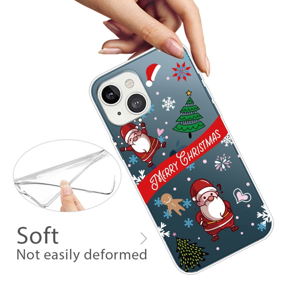 iPhone 14 Plus Fleksibelt Plast Jule Cover - To Julemænd