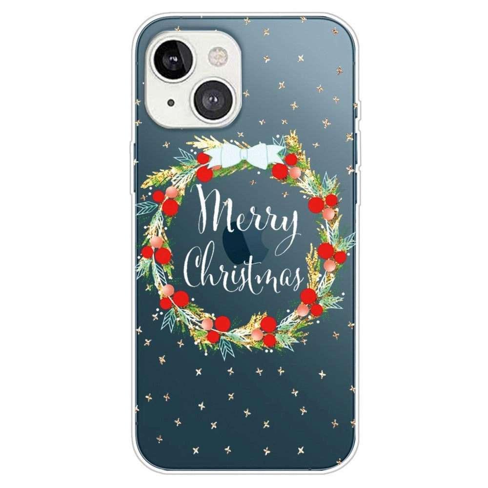 iPhone 14 Plus Fleksibelt Plast Jule Cover - Julekrans