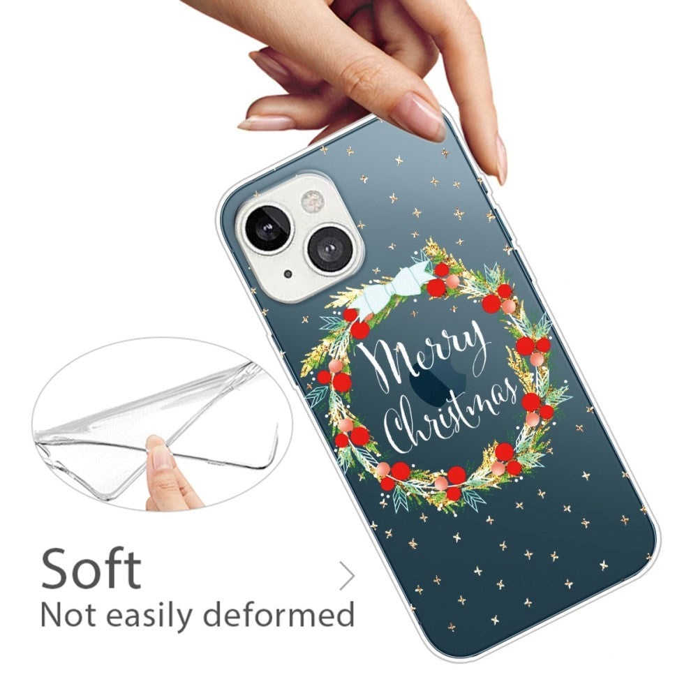 iPhone 14 Plus Fleksibelt Plast Jule Cover - Julekrans