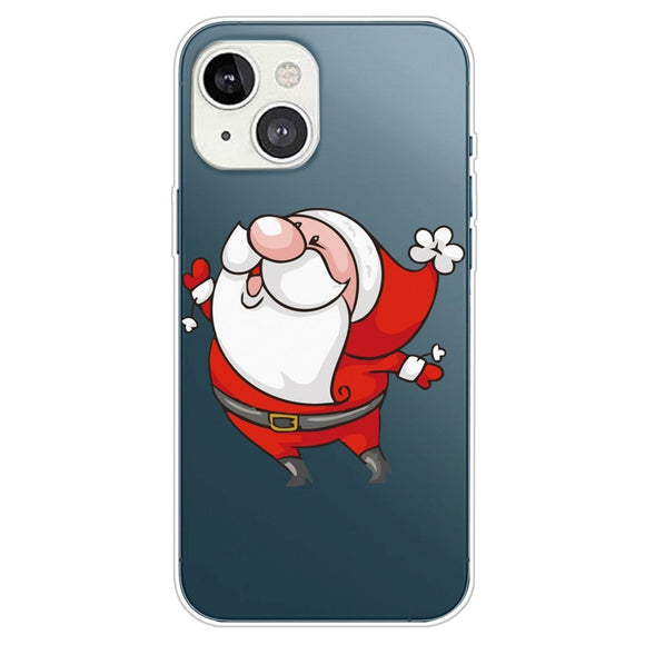 iPhone 14 Plus Fleksibelt Plast Jule Cover - Glad Julemand
