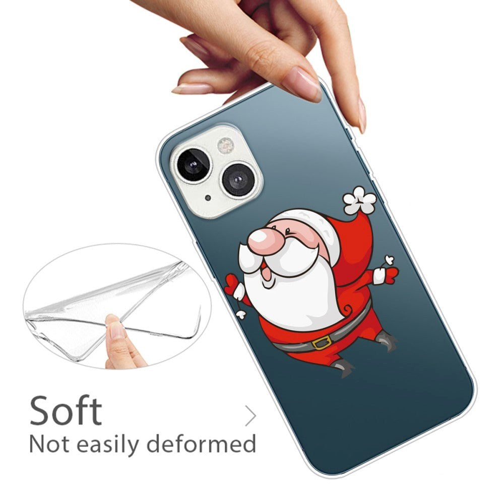 iPhone 14 Plus Fleksibelt Plast Jule Cover - Glad Julemand
