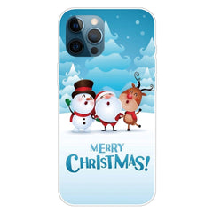 iPhone 14 Pro Max Fleksibelt Plast Jule Cover - Venner i Sneen