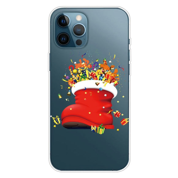 iPhone 14 Pro Max Fleksibelt Plast Jule Cover - Julesok med Gaver