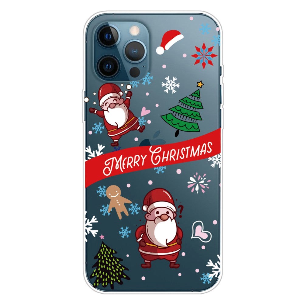 iPhone 14 Pro Max Fleksibelt Plast Jule Cover - To Julemænd