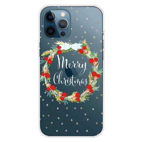 iPhone 14 Pro Max Fleksibelt Plast Jule Cover - Julekrans