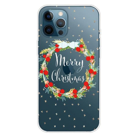 iPhone 14 Pro Max Fleksibelt Plast Jule Cover - Julekrans