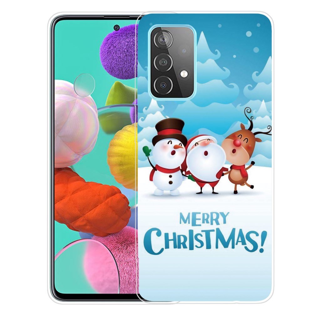 Samsung Galaxy A33 5G Fleksibelt Plast Jule Cover - Kælkebakke Venner