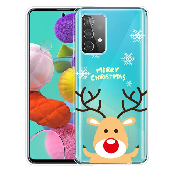 Samsung Galaxy A33 5G Fleksibelt Plast Jule Cover - Sødt Rensdyr