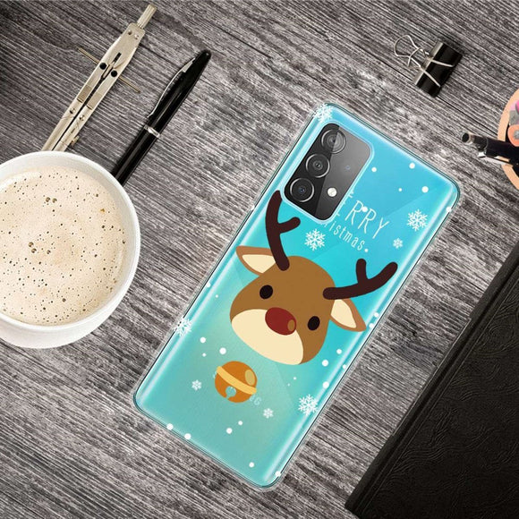Samsung Galaxy A33 (5G) Fleksibelt Plast Julecover - Rensdyr