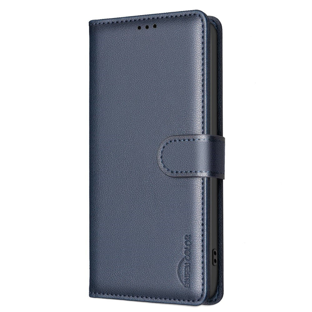 Samsung Galaxy A26 (5G) BINFEN Kunstlæder Flip Cover m. RFID Blokering - Blå