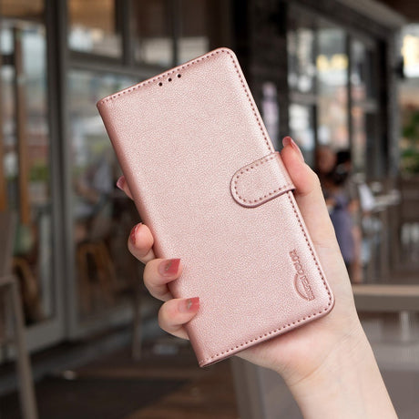 Samsung Galaxy A56 (5G) BINFEN Kunstlæder Flip Cover m. RFID Blokering - Rose Gold
