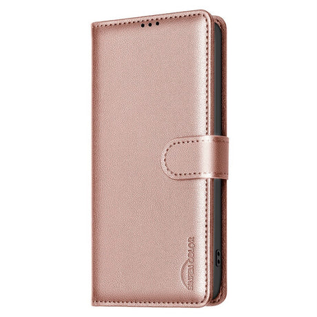 Samsung Galaxy A56 (5G) BINFEN Kunstlæder Flip Cover m. RFID Blokering - Rose Gold