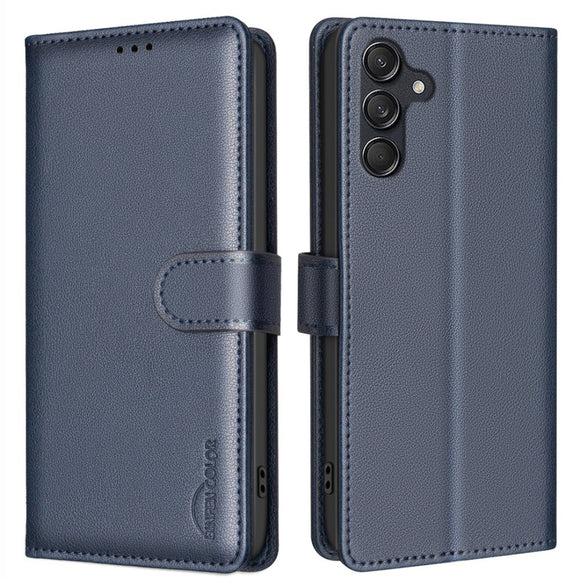 Samsung Galaxy A56 (5G) BINFEN Kunstlæder Flip Cover m. RFID Blokering - Blå
