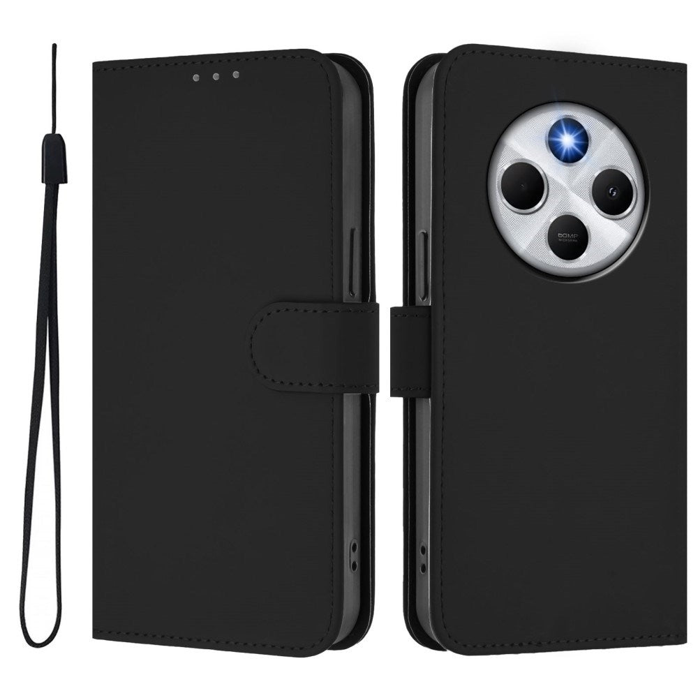 EIDERWOOD Xiaomi Redmi 14C Kunstlæder Flip Cover m. Kortholder & Ståfunktion - Sort