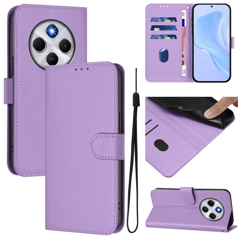EIDERWOOD Xiaomi Redmi 14C Kunstlæder Flip Cover m. Kortholder & Ståfunktion - Lilla