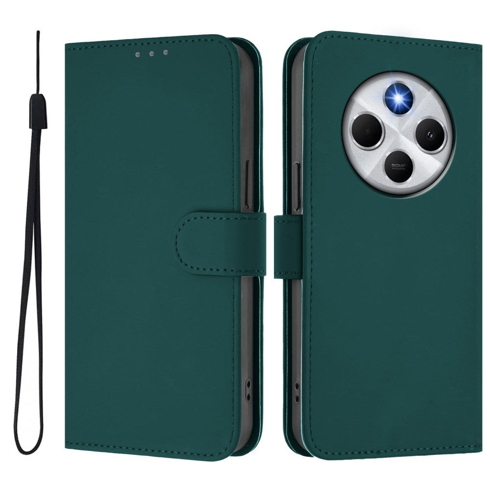 EIDERWOOD Xiaomi Redmi 14C Kunstlæder Flip Cover m. Kortholder & Ståfunktion - Grøn