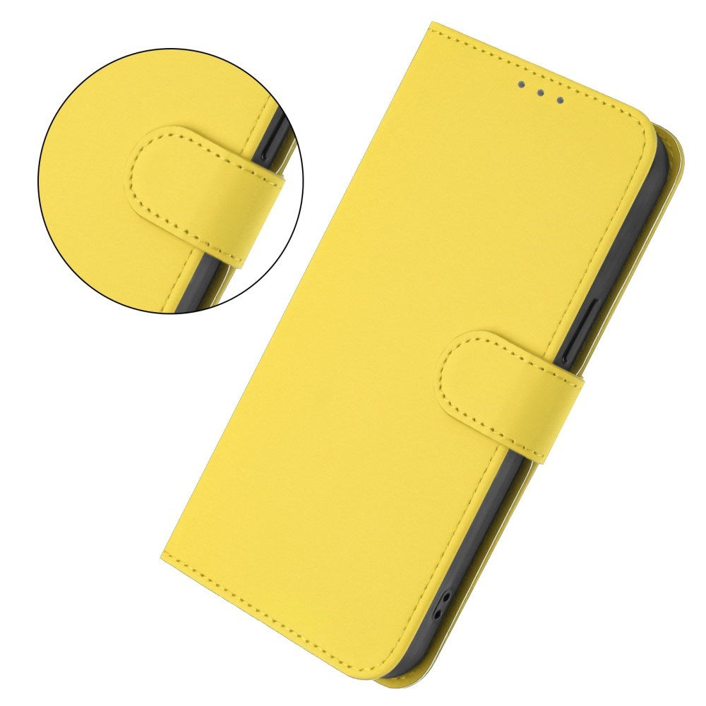 EIDERWOOD Xiaomi Redmi 14C Kunstlæder Flip Cover m. Kortholder & Ståfunktion - Gul