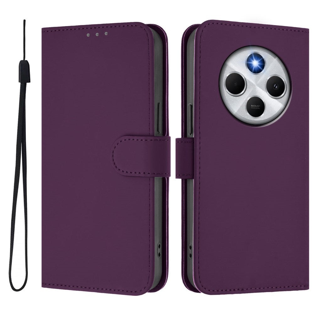 EIDERWOOD Xiaomi Redmi 14C Kunstlæder Flip Cover m. Kortholder & Ståfunktion - Mørkelilla