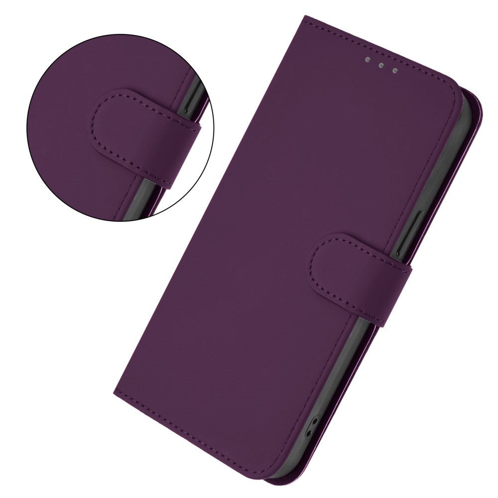 EIDERWOOD Xiaomi Redmi 14C Kunstlæder Flip Cover m. Kortholder & Ståfunktion - Mørkelilla