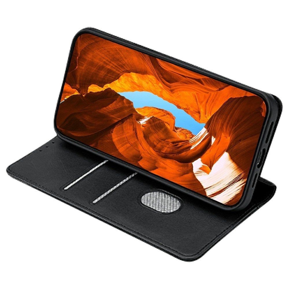 EIDERWOOD Xiaomi Redmi 14C / Poco C75 Kunstlæder Flip Cover m. RFID Blokering - Sort