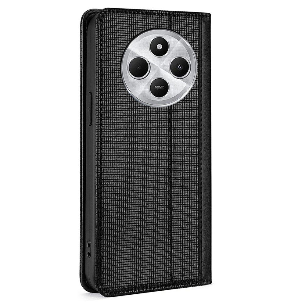 EIDERWOOD Xiaomi Redmi 14C / Poco C75 Kunstlæder Flip Cover m. RFID Blokering - Sort