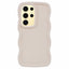 EIDERWOOD Samsung Galaxy S25 Ultra Fleksibelt Plastik Cover Bølget Design - Beige