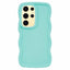 EIDERWOOD Samsung Galaxy S25 Ultra Fleksibelt Plastik Cover Bølget Design - Turkis
