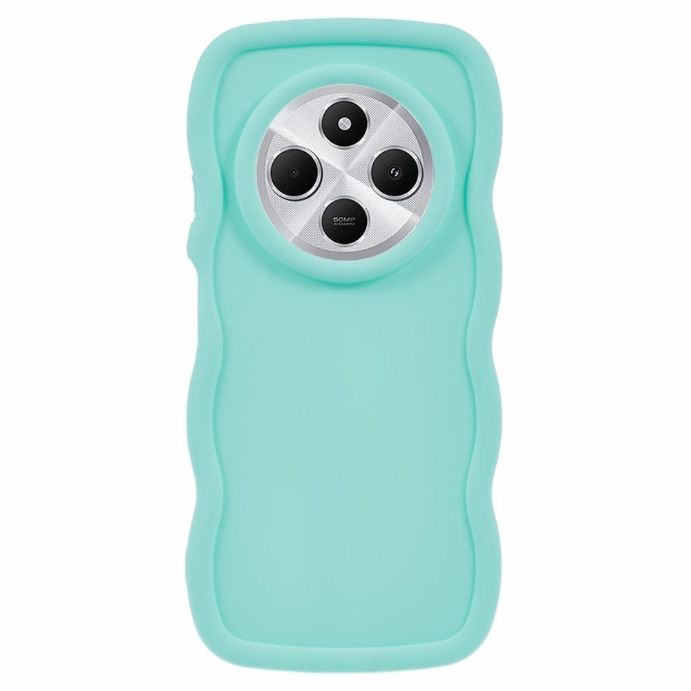 EIDERWOOD Xiaomi Redmi 14C Fleksibelt Plastik Wavy Cover - Blå