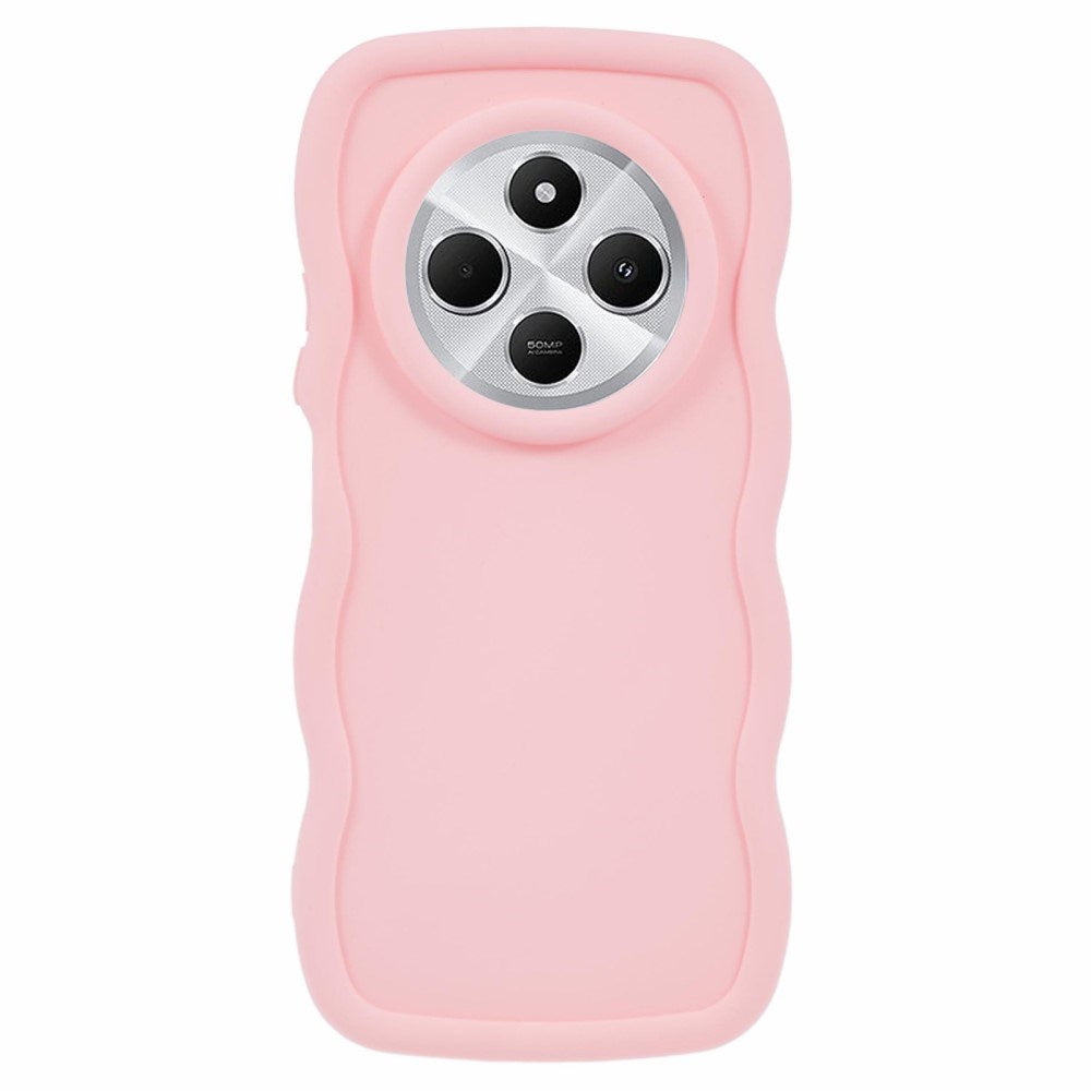 EIDERWOOD Xiaomi Redmi 14C Fleksibelt Plastik Wavy Cover - Lyserød
