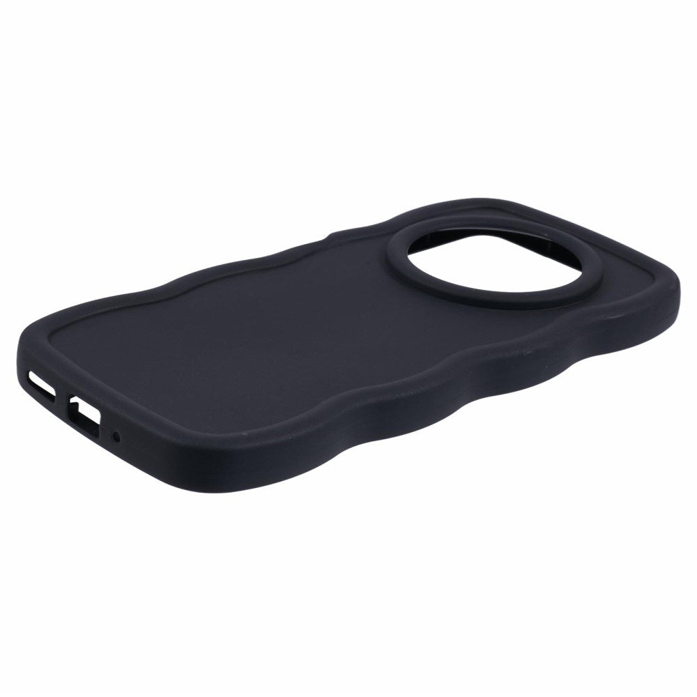 EIDERWOOD Xiaomi Redmi 14C Fleksibelt Plastik Wavy Cover - Sort