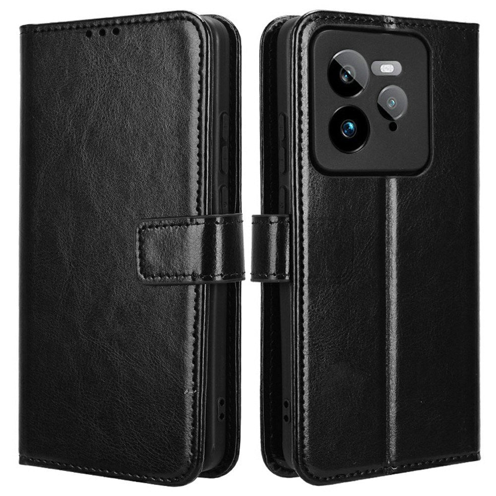 EIDERWOOD Realme GT 7 Pro (5G) Kunstlæder Flip Cover m. Strop - Sort