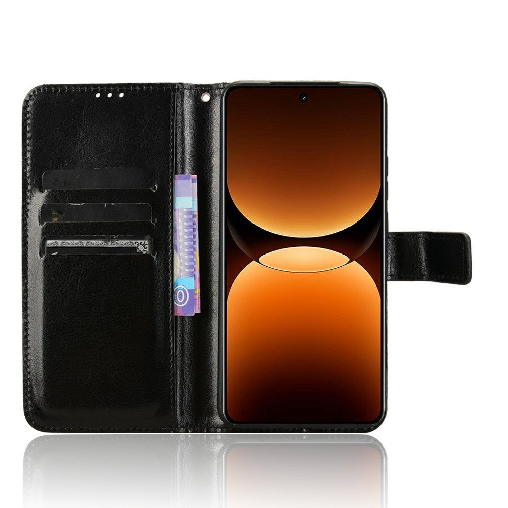 EIDERWOOD Realme GT 7 Pro (5G) Kunstlæder Flip Cover m. Strop - Sort