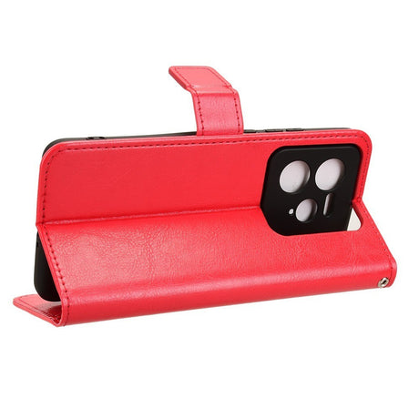 EIDERWOOD Realme GT 7 Pro (5G) Kunstlæder Flip Cover m. Strop - Rød