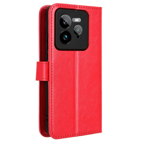 EIDERWOOD Realme GT 7 Pro (5G) Kunstlæder Flip Cover m. Strop - Rød