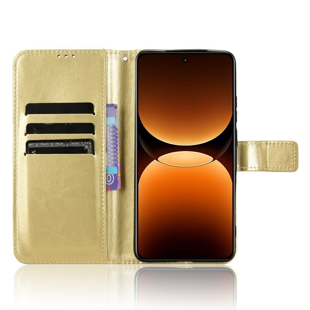 EIDERWOOD Realme GT 7 Pro (5G) Kunstlæder Flip Cover m. Strop - Guld
