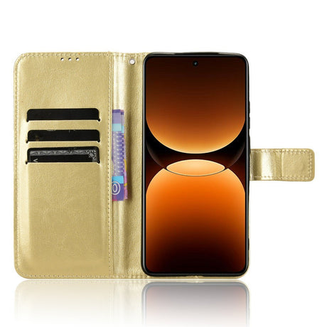 EIDERWOOD Realme GT 7 Pro (5G) Kunstlæder Flip Cover m. Strop - Guld