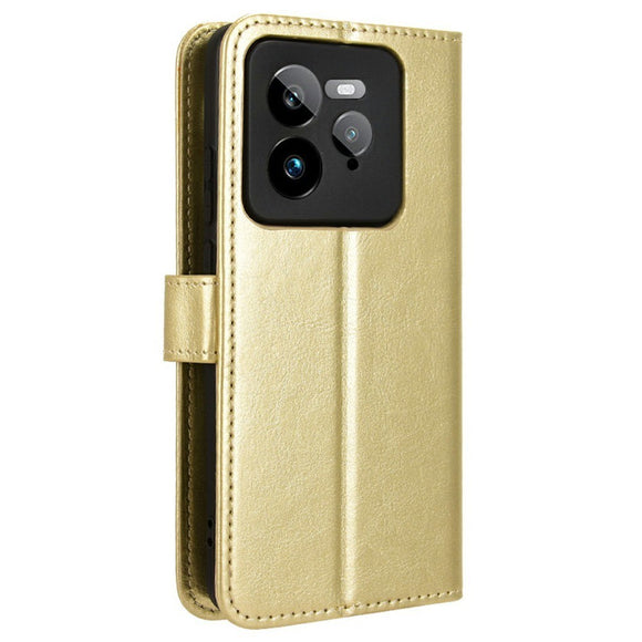 EIDERWOOD Realme GT 7 Pro (5G) Kunstlæder Flip Cover m. Strop - Guld