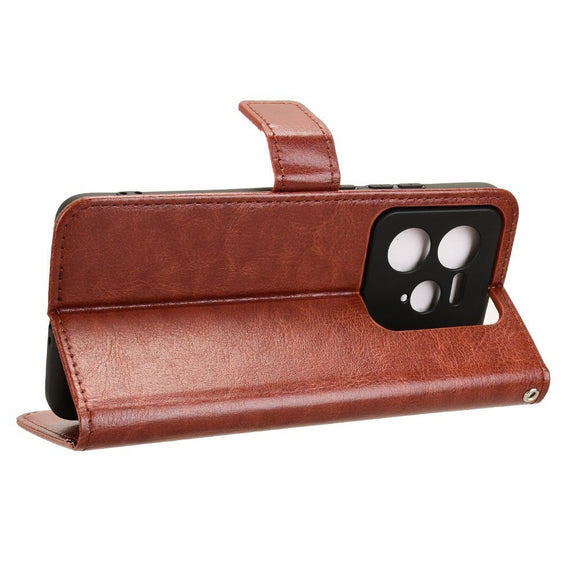 EIDERWOOD Realme GT 7 Pro (5G) Kunstlæder Flip Cover m. Strop - Brun