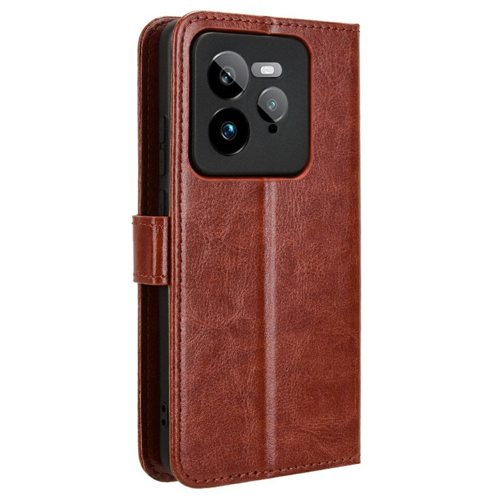 EIDERWOOD Realme GT 7 Pro (5G) Kunstlæder Flip Cover m. Strop - Brun