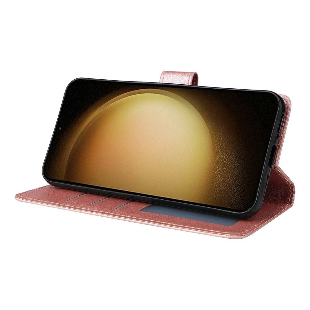 EIDERWOOD Samsung Galaxy S25+ (Plus) / S24+ (Plus) Kunstlæder Cover m. Pung og Strop - Rose Gold