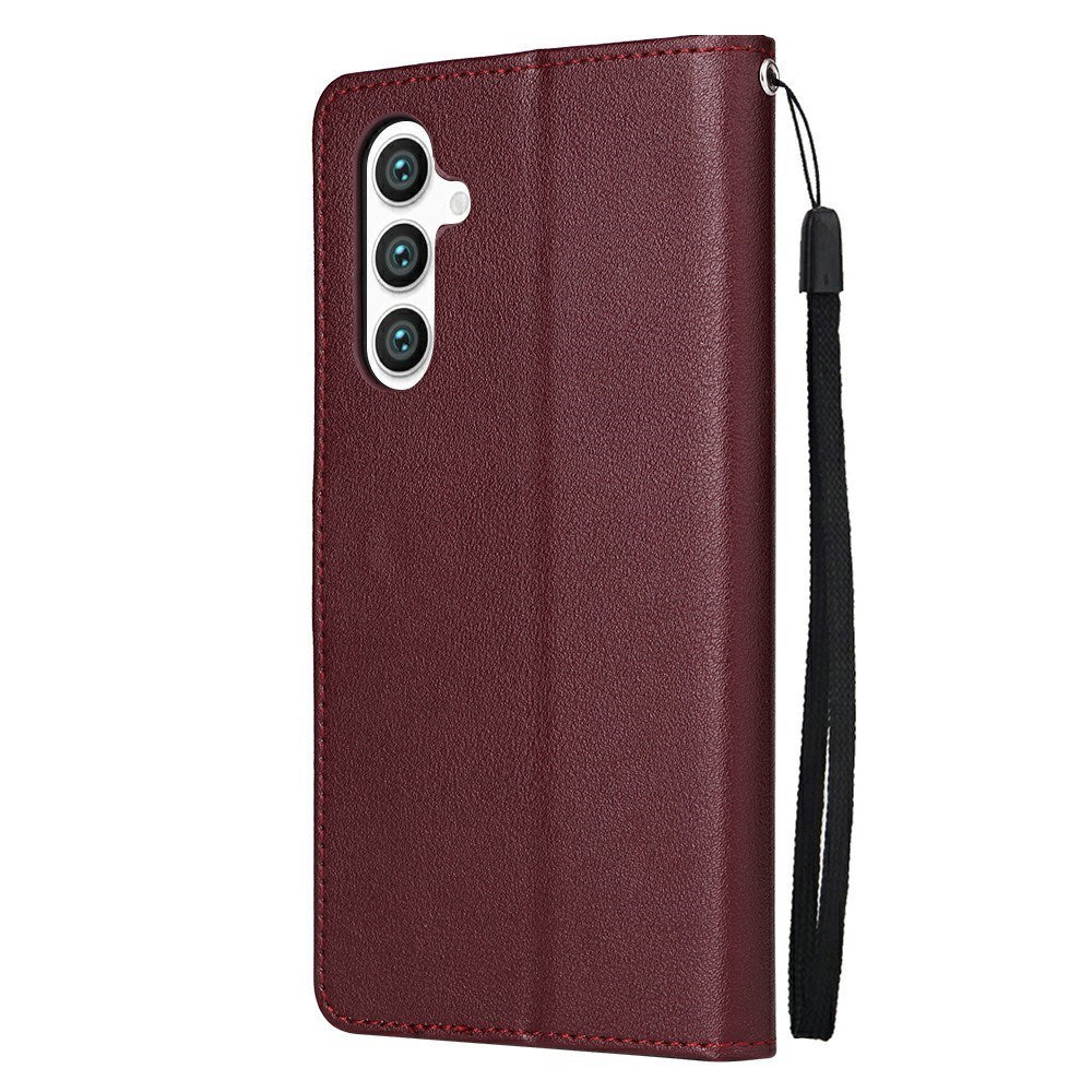 EIDERWOOD Samsung Galaxy S25+ (Plus) / S24+ (Plus) Kunstlæder Cover m. Pung og Strop - Mørkebrun