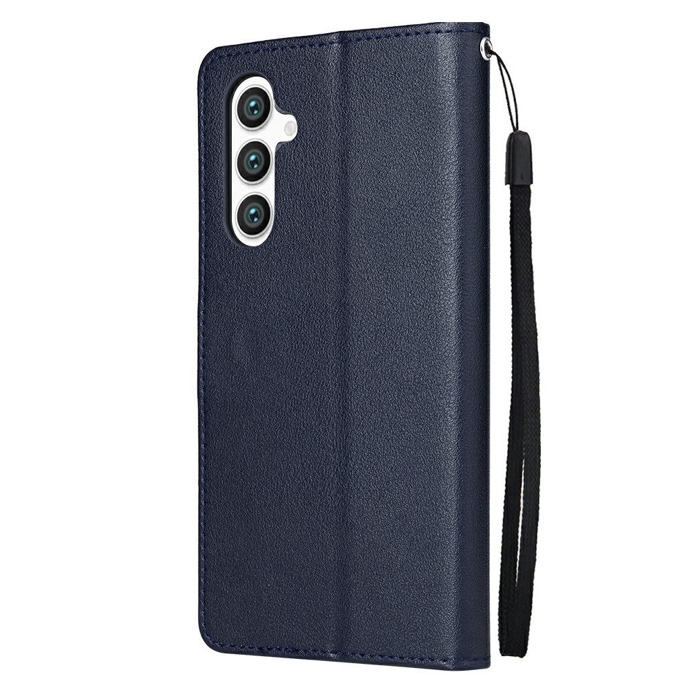 EIDERWOOD Samsung Galaxy S25+ (Plus) / S24+ (Plus) Kunstlæder Cover m. Pung og Strop - Blå