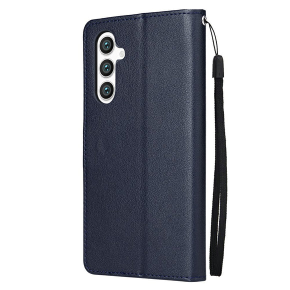 EIDERWOOD Samsung Galaxy S25+ (Plus) / S24+ (Plus) Kunstlæder Cover m. Pung og Strop - Blå