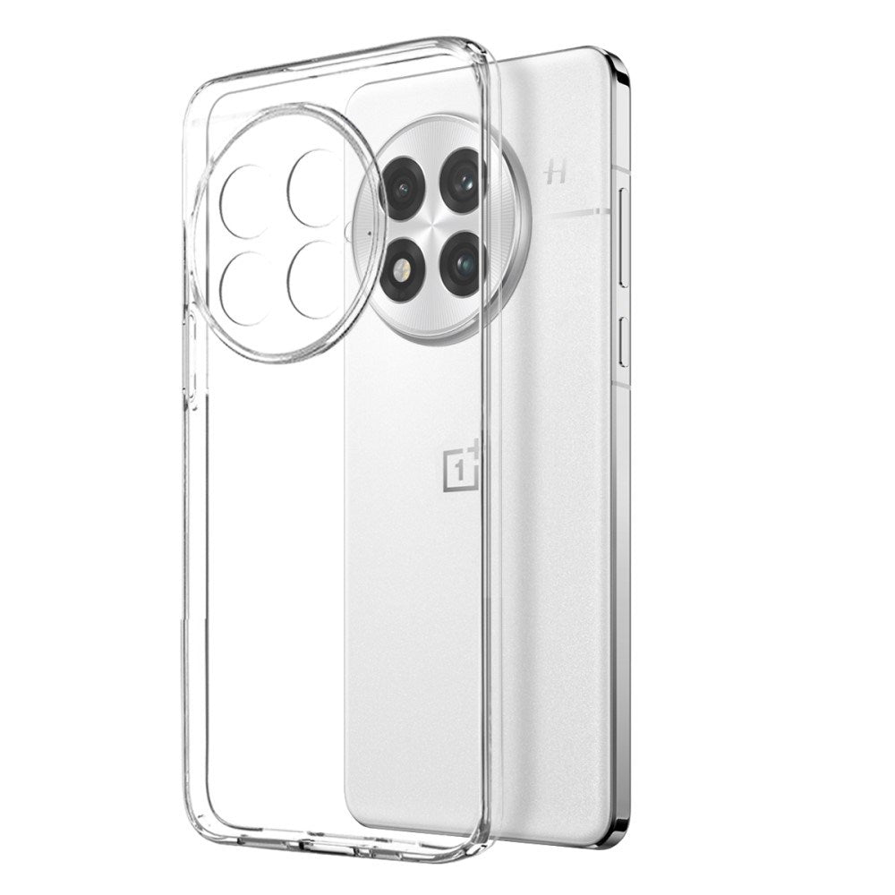 OnePlus 13 2-i-1 Sæt Fleksibelt Plast Cover m. Hærdet Beskyttelsesglas - Gennemsigtig