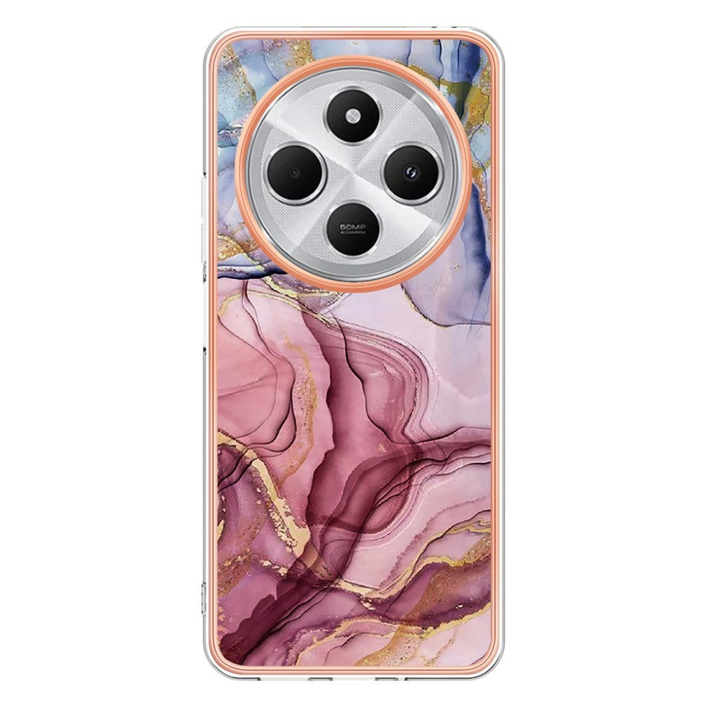 EIDERWOOD Xiaomi Redmi 14C Fleksibelt Plastik Cover m. Marmordesign - Lyserød