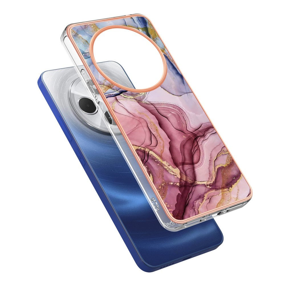 EIDERWOOD Xiaomi Redmi 14C Fleksibelt Plastik Cover m. Marmordesign - Lyserød