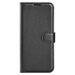 EIDERWOOD OnePlus 13 Læder Wallet Case med Litchi Tekstur og Stødabsorbering - Sort