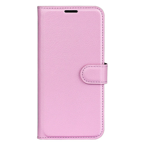 EIDERWOOD OnePlus 13 Læder Wallet Case med Litchi Tekstur og Stødabsorbering - Lyserød