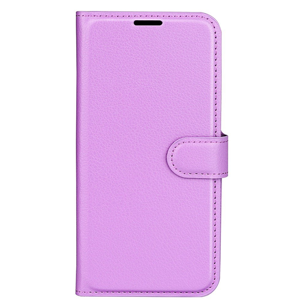 EIDERWOOD OnePlus 13 Læder Wallet Case med Litchi Tekstur og Stødabsorbering - Lilla